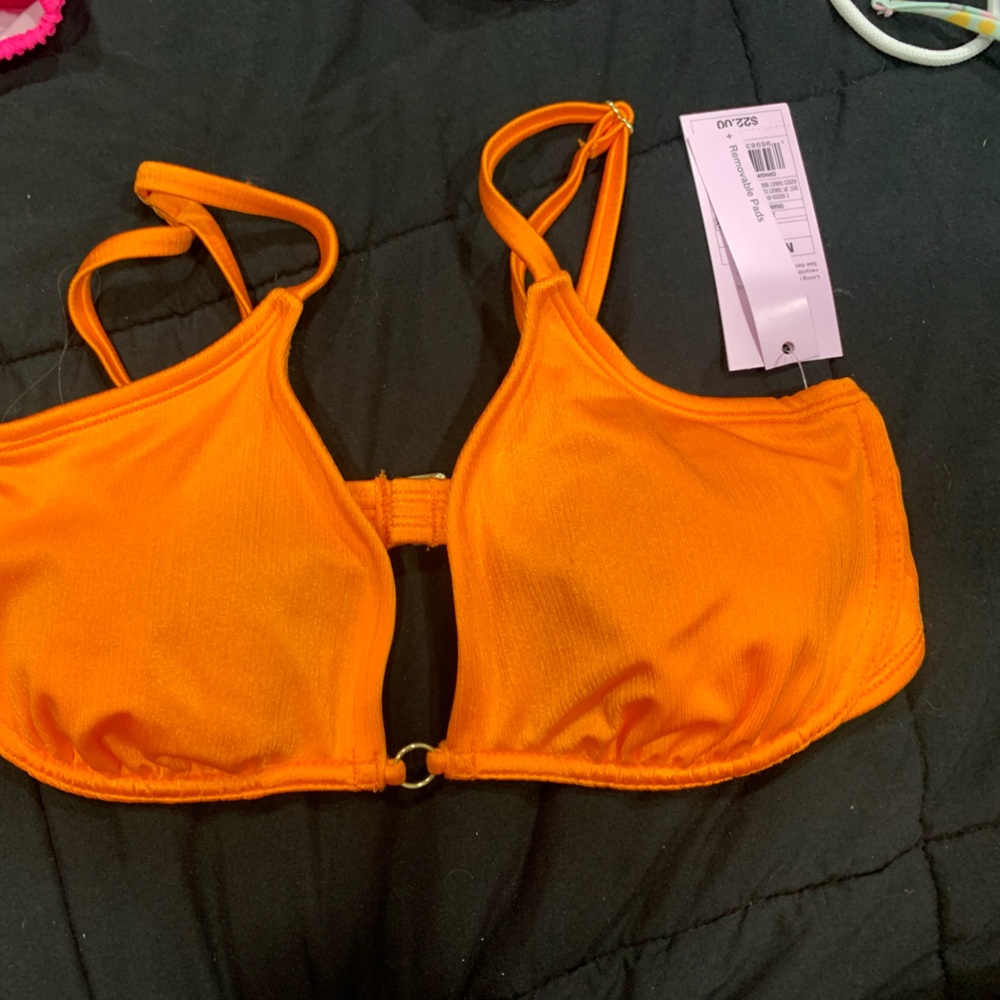 Size medium orange bikini set. NWT